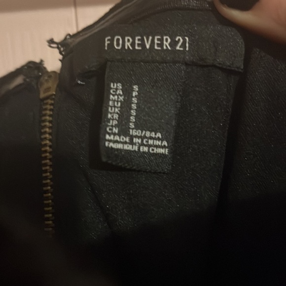 Forever 21 Faux Leather Corset and Flowy Skirt Dress. Size Small. - Picture 5 of 5